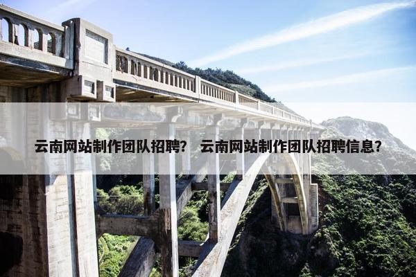云南网站制作团队招聘？ 云南网站制作团队招聘信息？