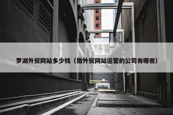 罗湖外贸网站多少钱（做外贸网站运营的公司有哪些）