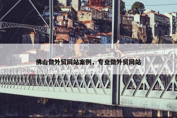 佛山做外贸网站案例，专业做外贸网站