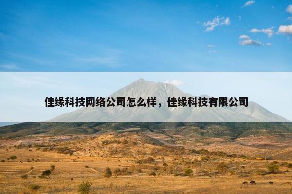 佳缘科技网络公司怎么样，佳缘科技有限公司