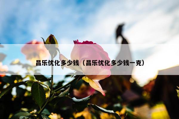 昌乐优化多少钱（昌乐优化多少钱一克）
