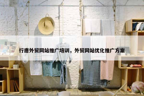 行唐外贸网站推广培训，外贸网站优化推广方案