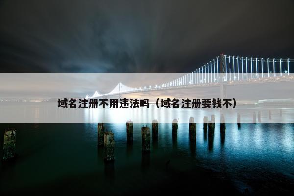 域名注册不用违法吗（域名注册要钱不）