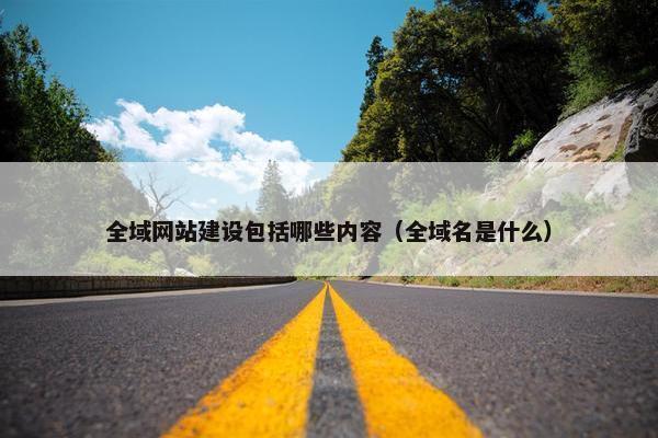 全域网站建设包括哪些内容（全域名是什么）