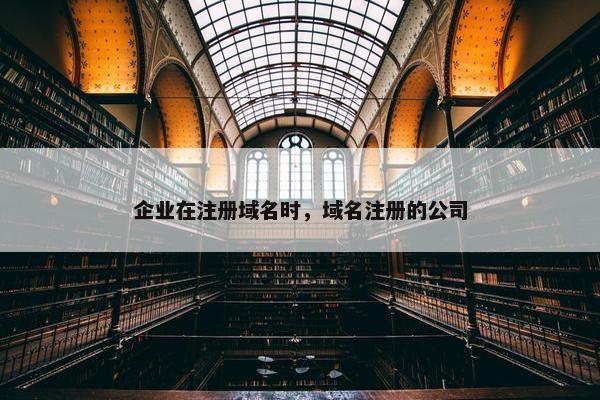 企业在注册域名时，域名注册的公司
