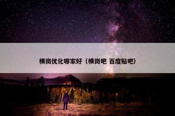 横岗优化哪家好（横岗吧 百度贴吧）