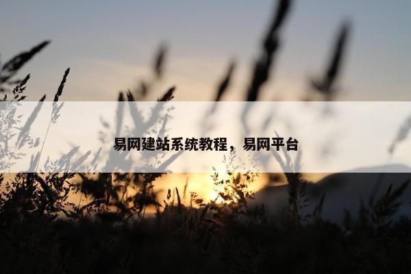 易网建站系统教程，易网平台