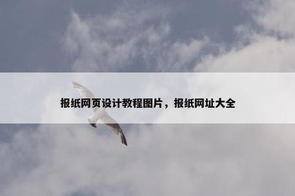 报纸网页设计教程图片，报纸网址大全