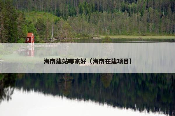 海南建站哪家好（海南在建项目）