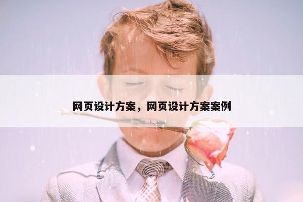 网页设计方案，网页设计方案案例