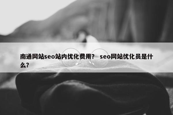 南通网站seo站内优化费用？ seo网站优化员是什么？