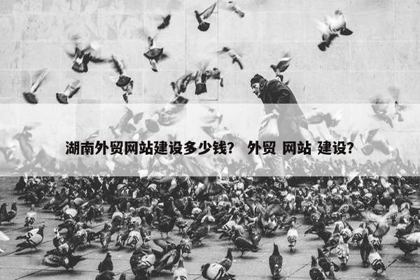 湖南外贸网站建设多少钱？ 外贸 网站 建设？