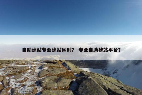 自助建站专业建站区别？ 专业自助建站平台？