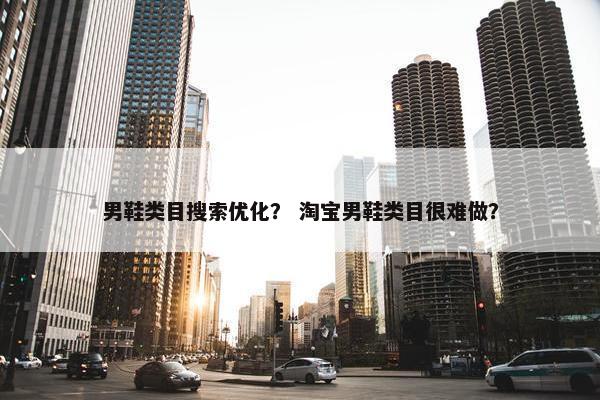 男鞋类目搜索优化？ 淘宝男鞋类目很难做？