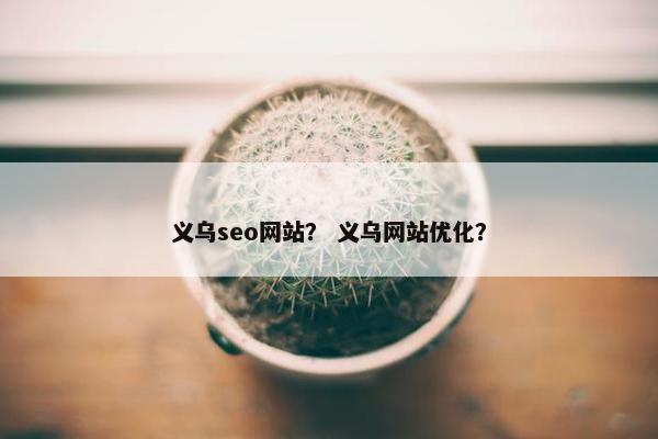 义乌seo网站？ 义乌网站优化？