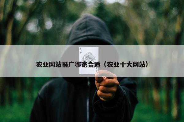农业网站推广哪家合适（农业十大网站）