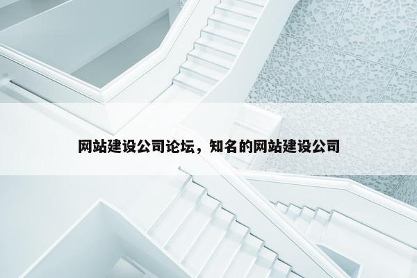 网站建设公司论坛，知名的网站建设公司