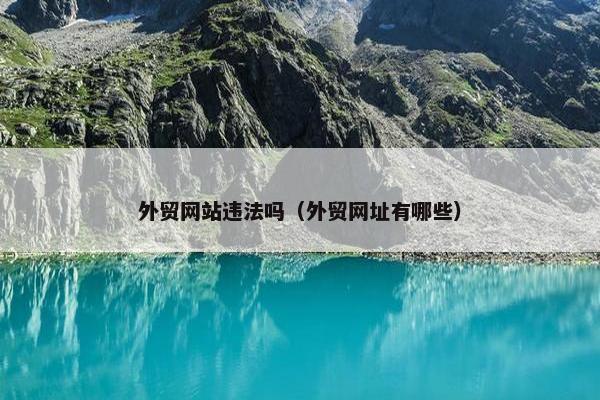 外贸网站违法吗（外贸网址有哪些）