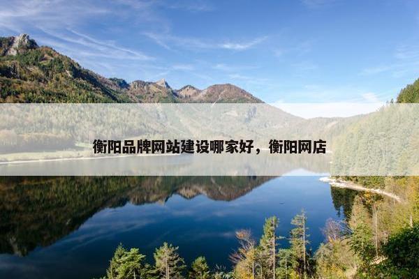 衡阳品牌网站建设哪家好，衡阳网店
