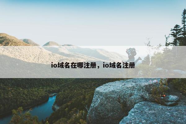 io域名在哪注册，io域名注册