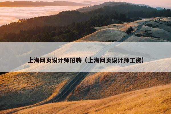 上海网页设计师招聘（上海网页设计师工资）