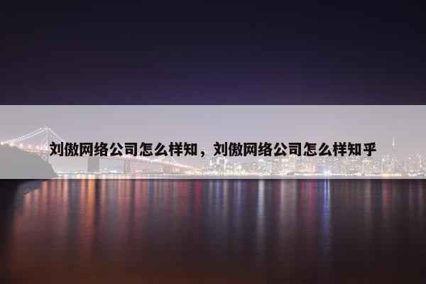 刘傲网络公司怎么样知，刘傲网络公司怎么样知乎