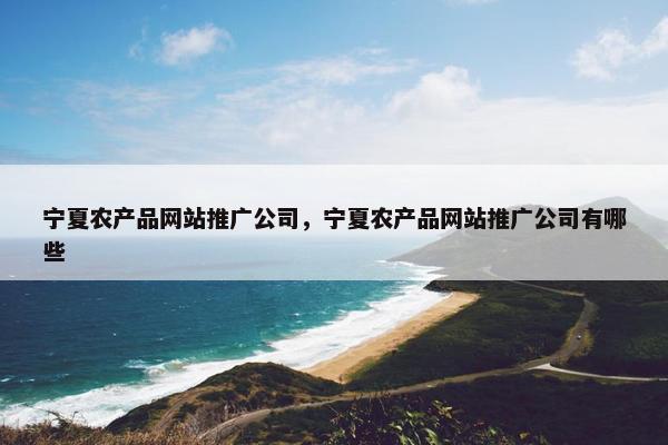 宁夏农产品网站推广公司，宁夏农产品网站推广公司有哪些