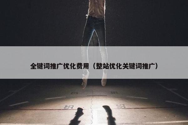 全键词推广优化费用（整站优化关键词推广）