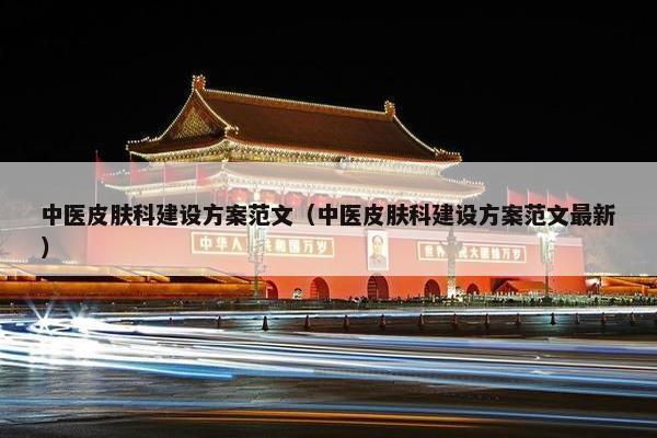 中医皮肤科建设方案范文（中医皮肤科建设方案范文最新）