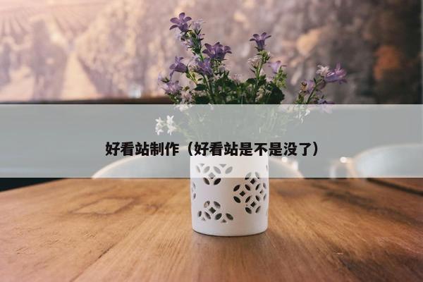 好看站制作（好看站是不是没了）