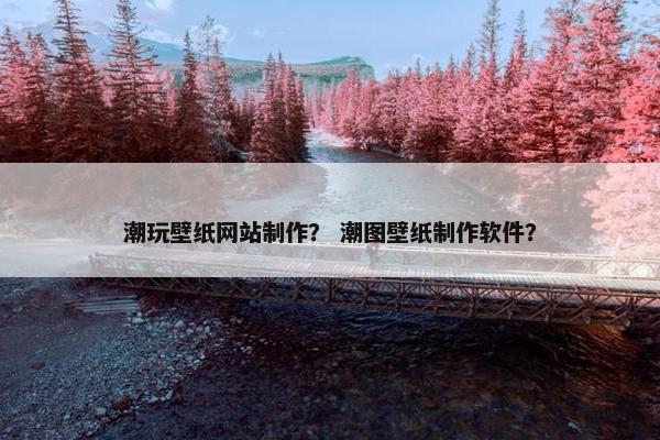 潮玩壁纸网站制作？ 潮图壁纸制作软件？