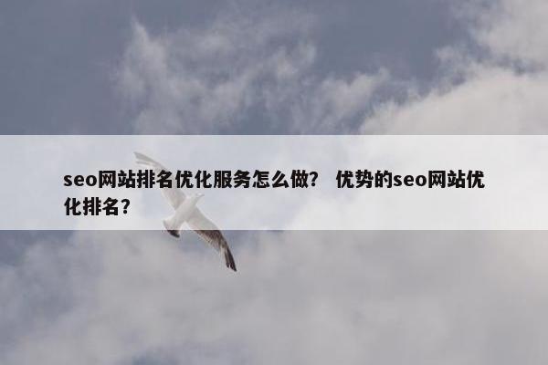 seo网站排名优化服务怎么做？ 优势的seo网站优化排名？