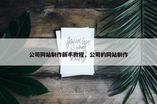 公司网站制作新手教程，公司的网站制作