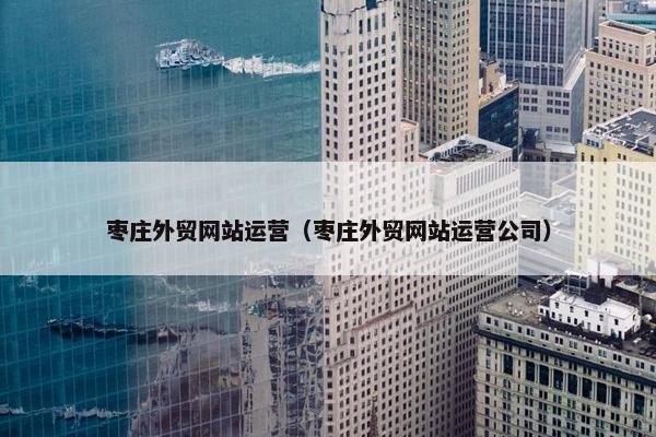 枣庄外贸网站运营（枣庄外贸网站运营公司）