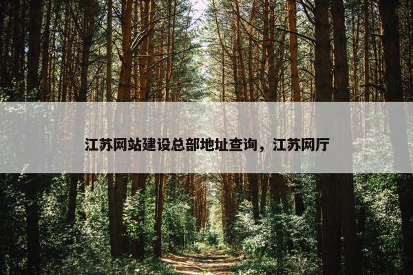 江苏网站建设总部地址查询，江苏网厅
