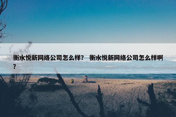 衡水悦新网络公司怎么样？ 衡水悦新网络公司怎么样啊？