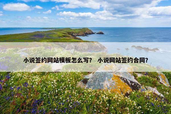 小说签约网站模板怎么写？ 小说网站签约合同？