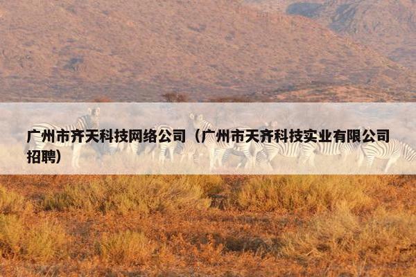 广州市齐天科技网络公司（广州市天齐科技实业有限公司招聘）