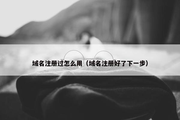 域名注册过怎么用（域名注册好了下一步）