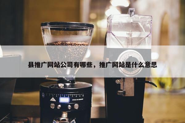 县推广网站公司有哪些，推广网站是什么意思