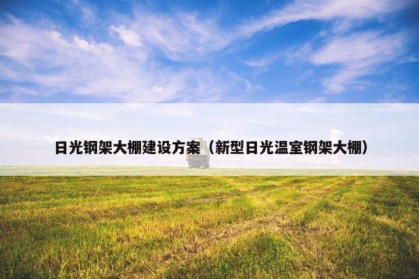 日光钢架大棚建设方案（新型日光温室钢架大棚）