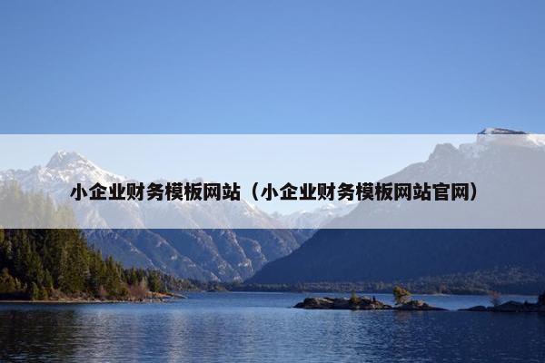 小企业财务模板网站（小企业财务模板网站官网）