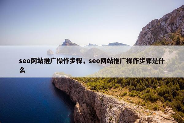 seo网站推广操作步骤，seo网站推广操作步骤是什么