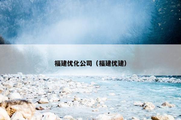 福建优化公司（福建优建）