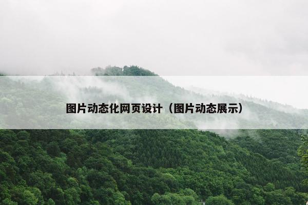 图片动态化网页设计（图片动态展示）