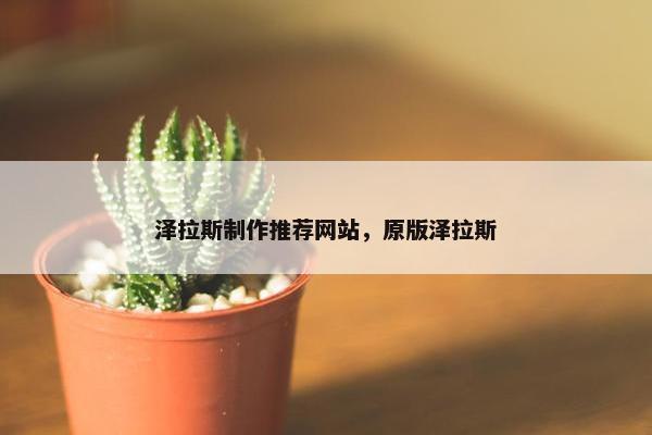 泽拉斯制作推荐网站，原版泽拉斯