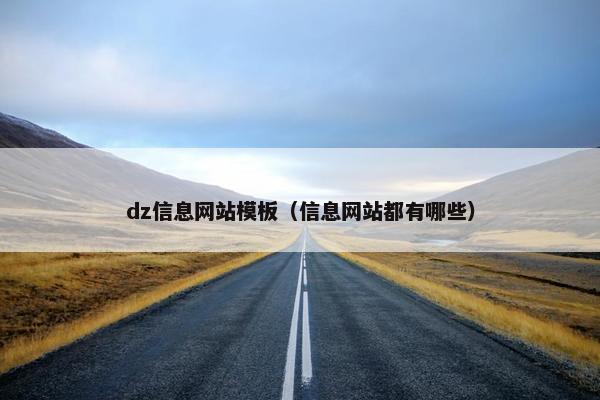 dz信息网站模板（信息网站都有哪些）