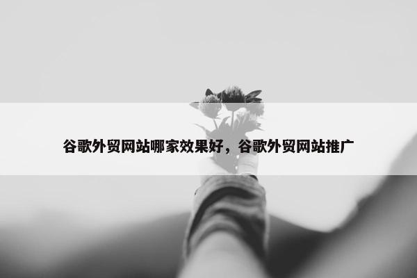 谷歌外贸网站哪家效果好，谷歌外贸网站推广