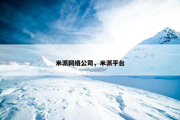 米派网络公司，米派平台