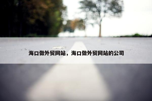 海口做外贸网站，海口做外贸网站的公司
